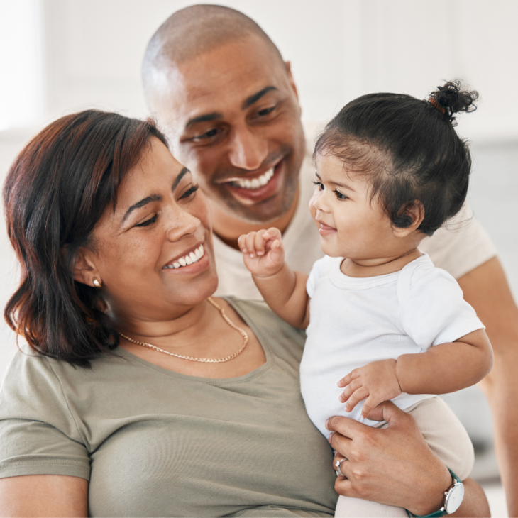 Young family after sharing their patient story about reproductive care